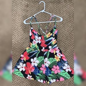 Rue 21 black floral romper